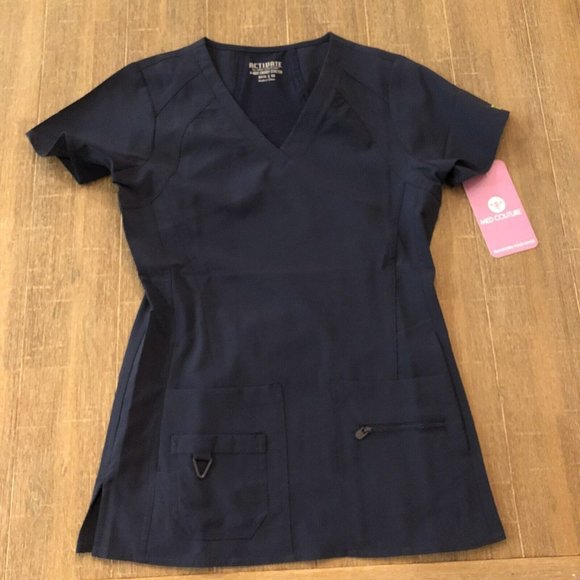 Med Couture Activate Scrub Top 4-Way Energy Stretch XS - Picture 1 of 4